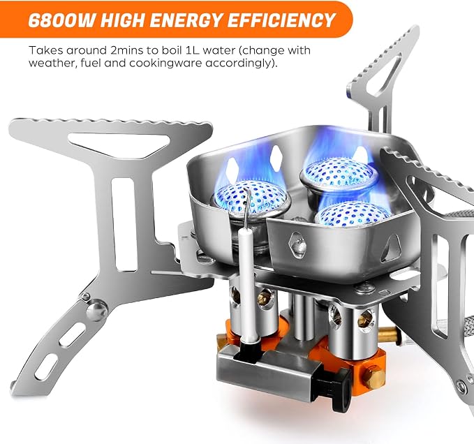 Odoland 3500W/6800W Windproof Camp Stove Camping Gas Stove - Image 3
