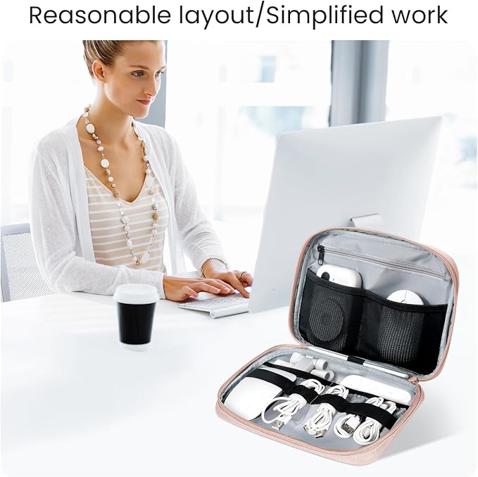 Electronics Organizer Bag, Portable Cable Organizer Case Travel Electronic - Image 6