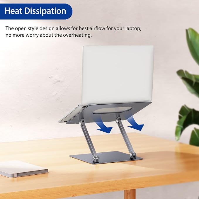 BESIGN LS10 Aluminum Laptop Stand, Ergonomic Adjustable Notebook Stand - Image 8