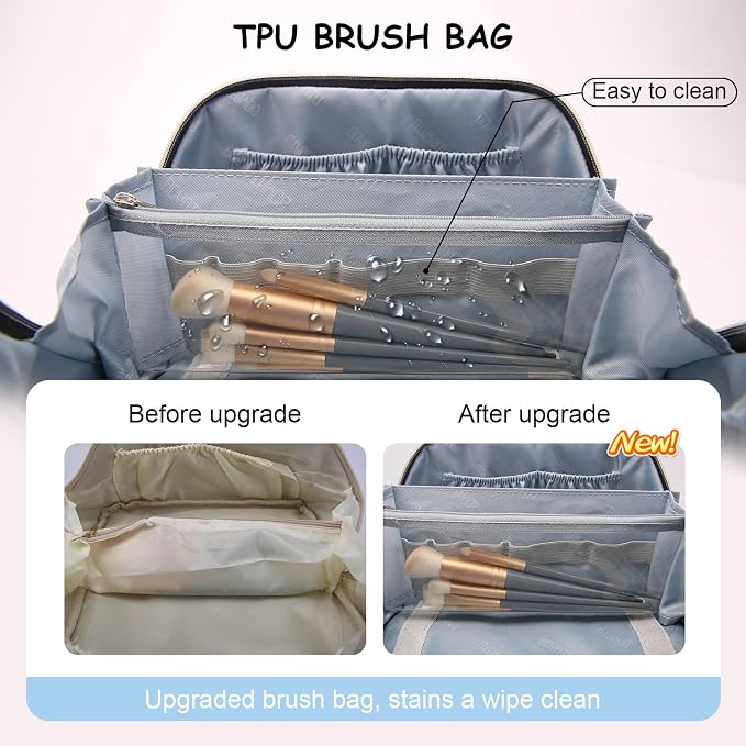 BOYATU Travel Makeup Bag for Women: Cosmetic Organizer Bag - Image 2