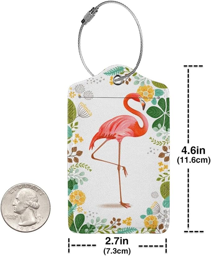 2 Pack Luggage Tag for Suitcase, Cute Unique Leather Suitcase Tags Identifiers - Image 2