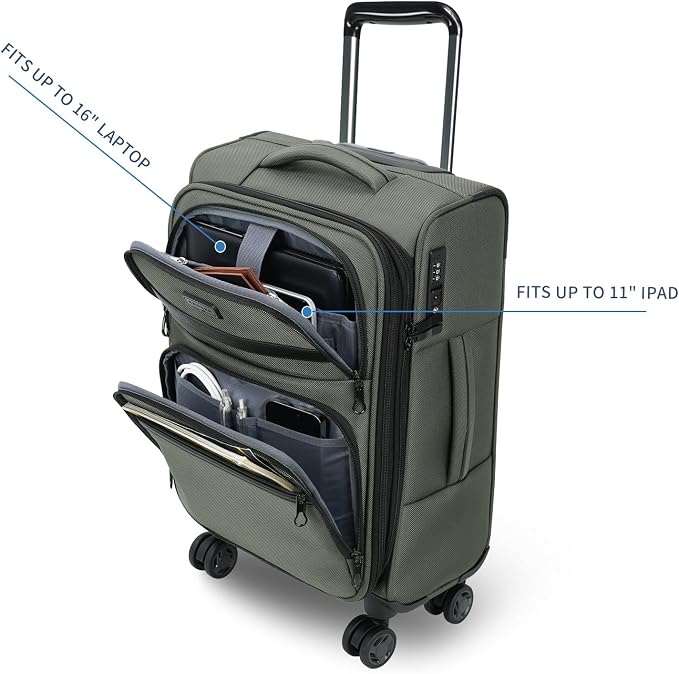 KROSER Softside Expandable Carry On Luggage - Image 6