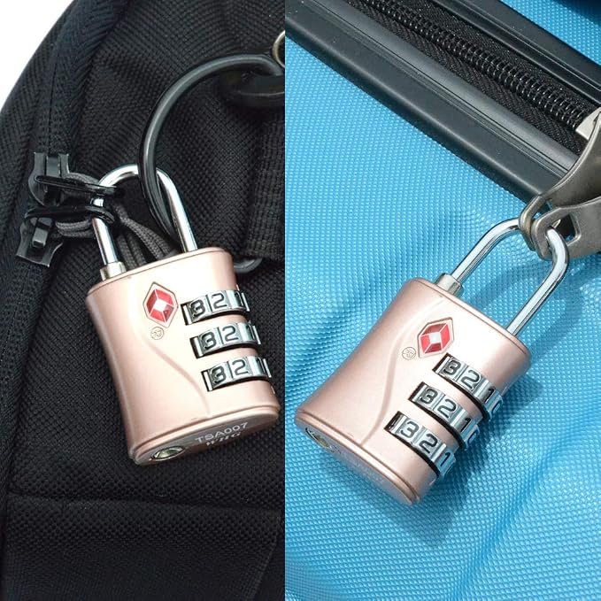 ZHEGE Luggage Locks, TSA Approved Locks, 3 Dial Zipper Lock - Image 5