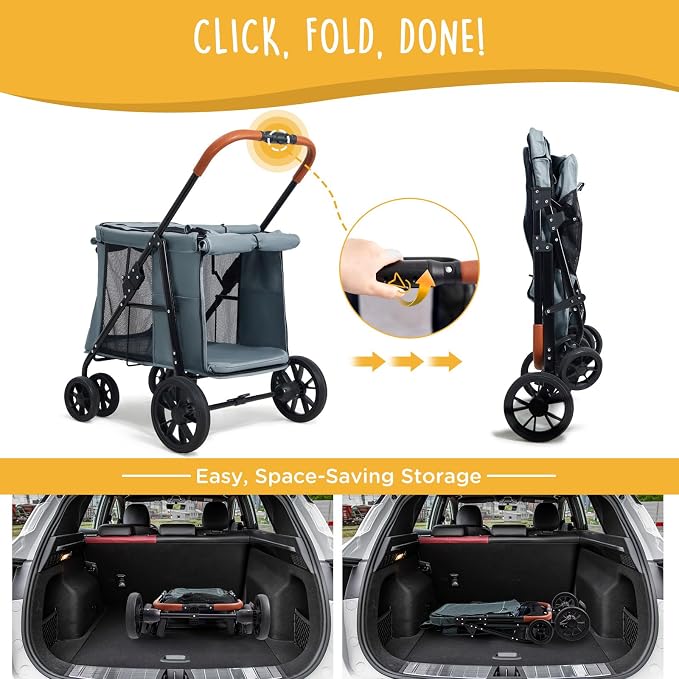 Scout Pet Stroller, 4-Wheel Design - Image 3