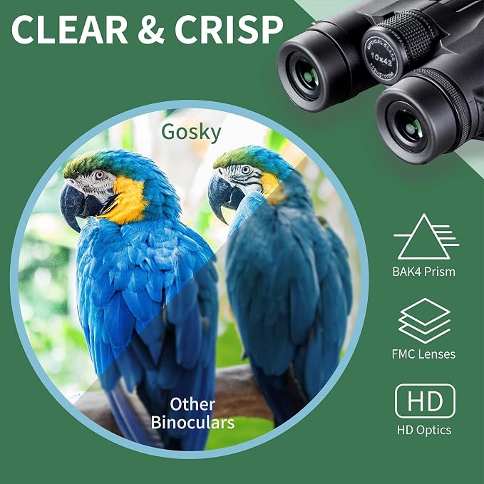 Gosky 10x42 Roof Prism Binoculars - Image 2