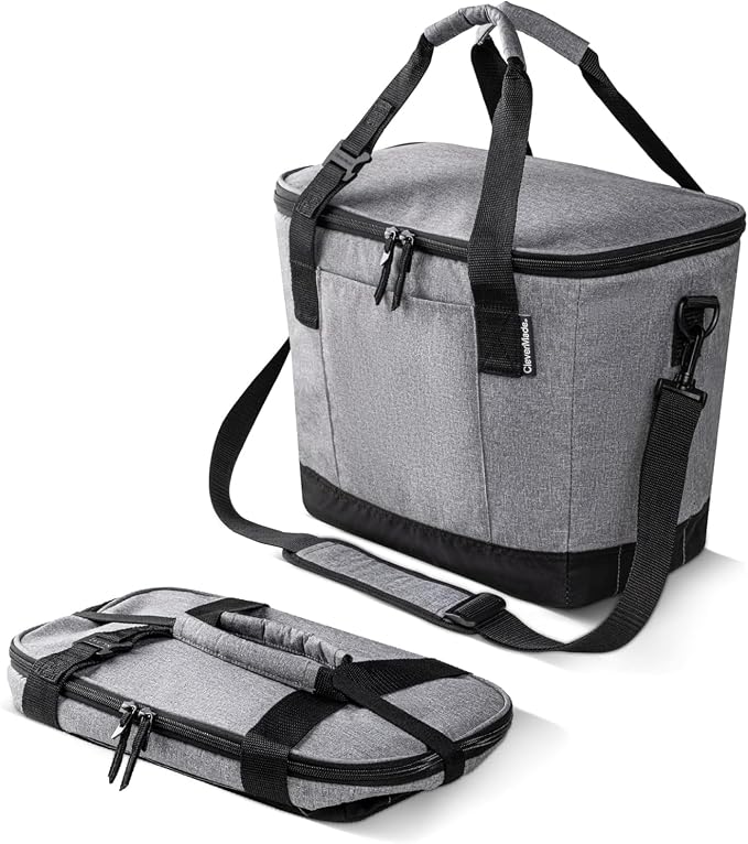 CleverMade Collapsible Insulated Cooler Bag – Leakproof Soft Folding Cooler by CleverMade
