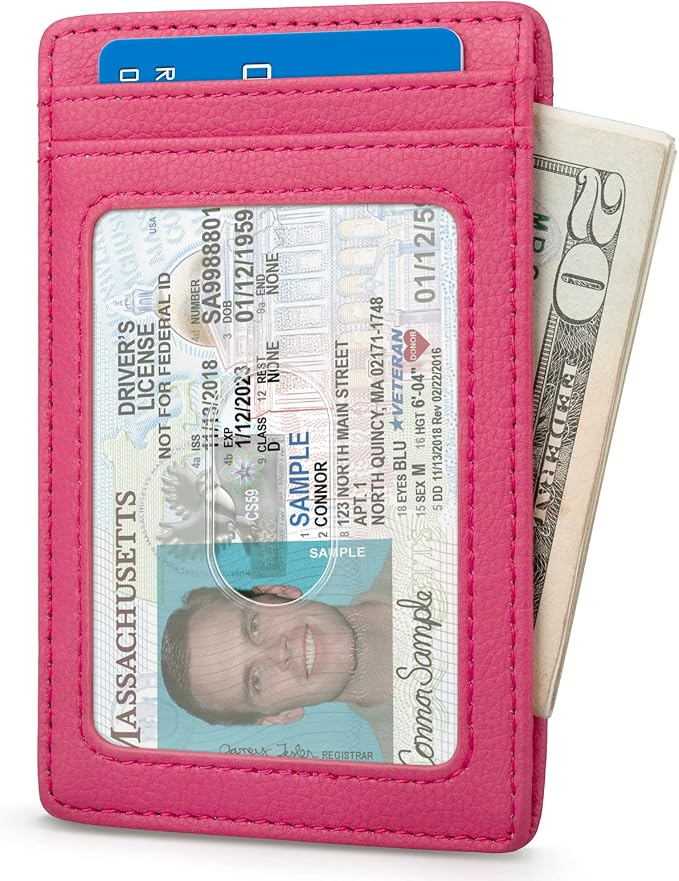 Buffway Mens Slim Wallet, Minimalist Thin Front Pocket Leather Credit Card - Image 2