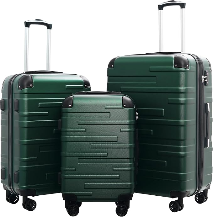 Coolife Luggage Expandable Suitcase 3 Piece Set by COOLIFE