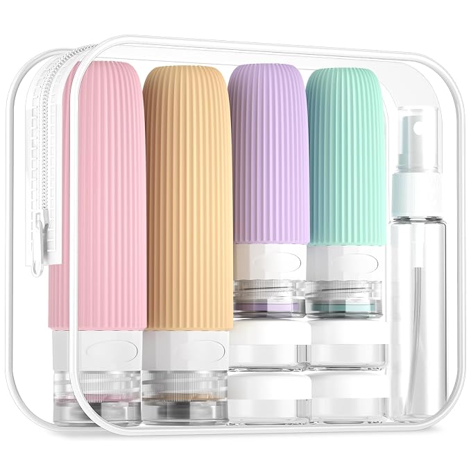 16 Pack Travel Bottles Set, TSA Approved Leak Proof Silicone Squeezable by Mrsdry