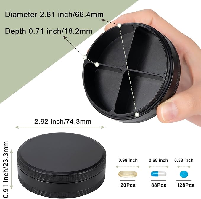 Daily Pill Organizer 4 Compartments - Image 3