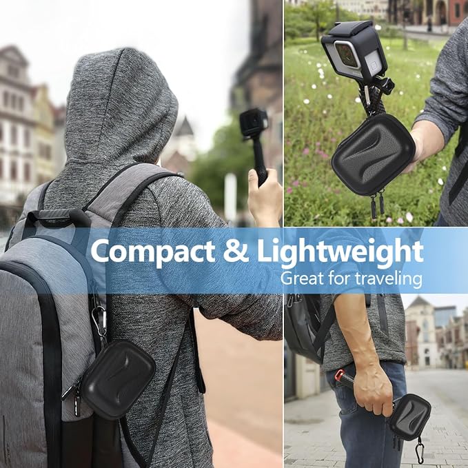 JSVER Mini Carrying Case for GoPro Hero 13/12/11/10/9/8/7/6/5/4/3, DJI Osmo - Image 7