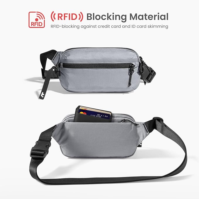 tomtoc 1.5L Sling Bag with RFID Blocking, Crossbody Bag Minimalist Chest - Image 4