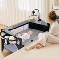INFANS Pack and Play, 5 in 1 Baby Bedside Sleeper by INFANS