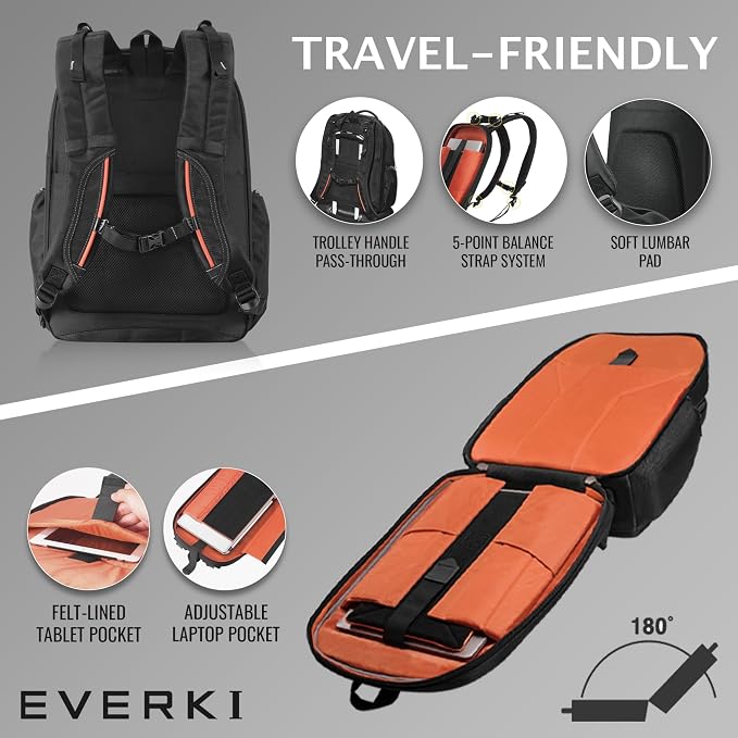 EVERKI Atlas 29.5L Business Laptop Backpack – Travel Backpack - Image 4