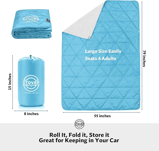 STOVER Outdoor Waterproof Fleece Travel Blanket - Image 3