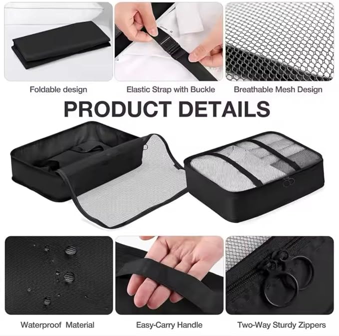 9 Set Packing Cubes for Suitcases, Aydicon Travel Luggage Packing Organizers - Image 3