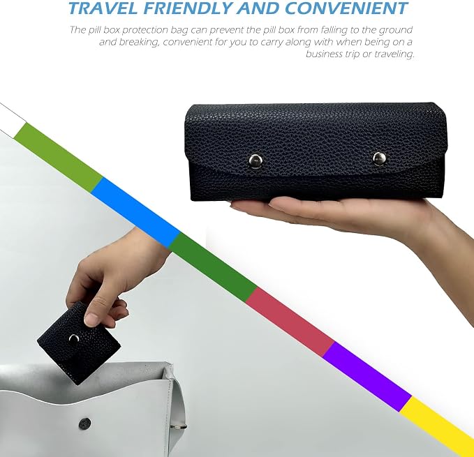 VOFOON Travel Pill Organizer 4 Times a Day, Weekly Pill Box 4X a Day Medicine - Image 6