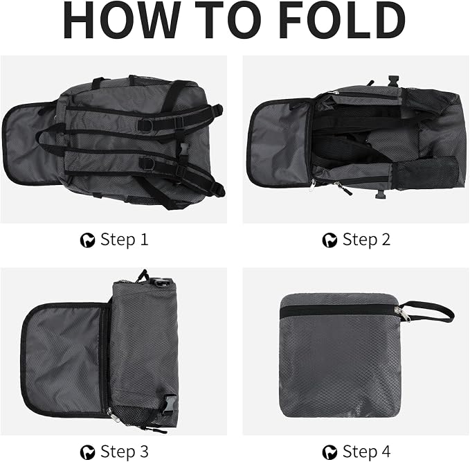 Hiking Daypack, 30L Waterproof Hiking Backpack Packable Lightweight Travel Day - Image 3