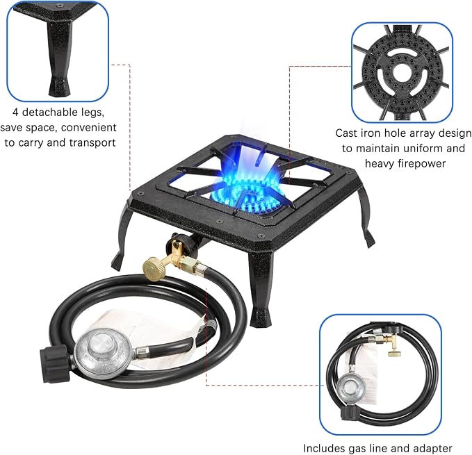 Vivicreate Single burner cast iron flame camping stove, include CSA listed - Image 4