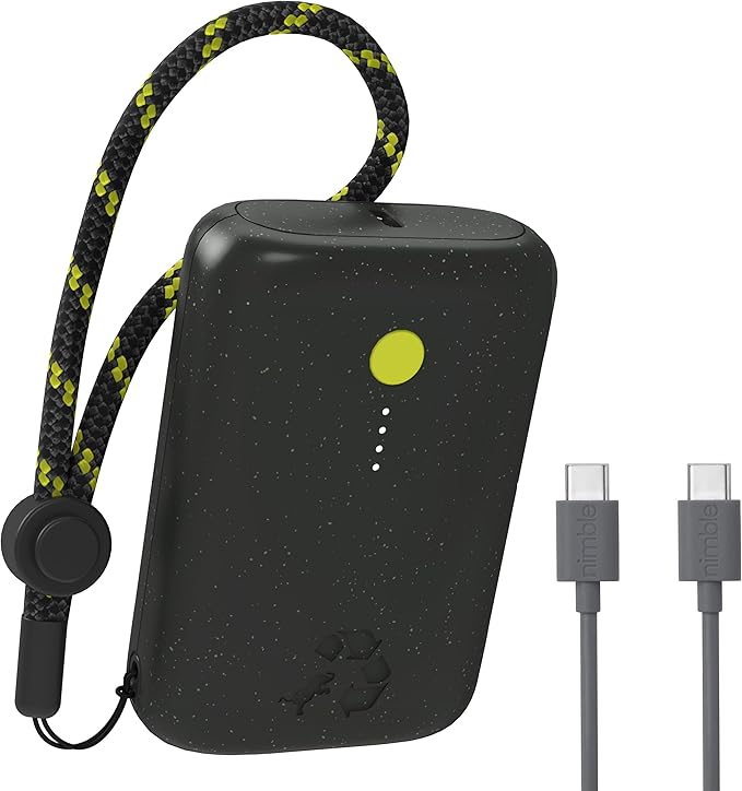 Nimble Champ Portable Charger, 000mAh Power Bank Fast Charging, 20W Dual USB-C by Nimble