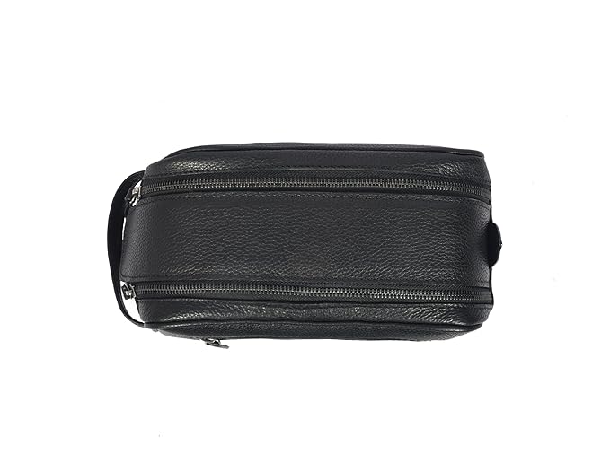 10" Premium Leather Toiletry Travel Pouch - Image 4