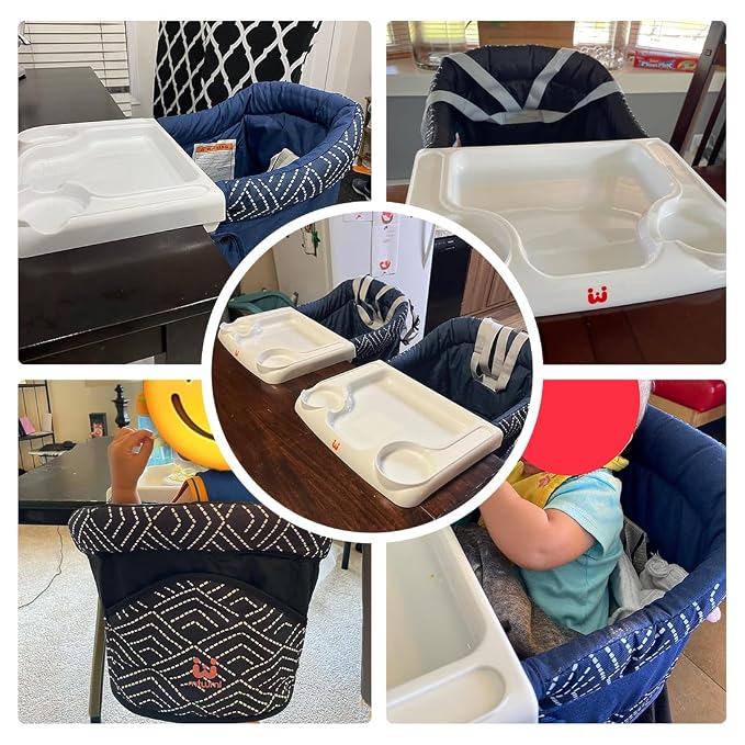 MTWML Hook On High Chair with Tray, Portable Baby High Chair That Attaches to - Image 2