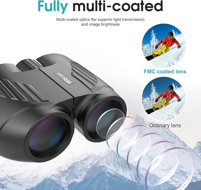20x25 Binoculars for Adults and Kids, High Power Easy Focus Compact Binoculars - Image 3