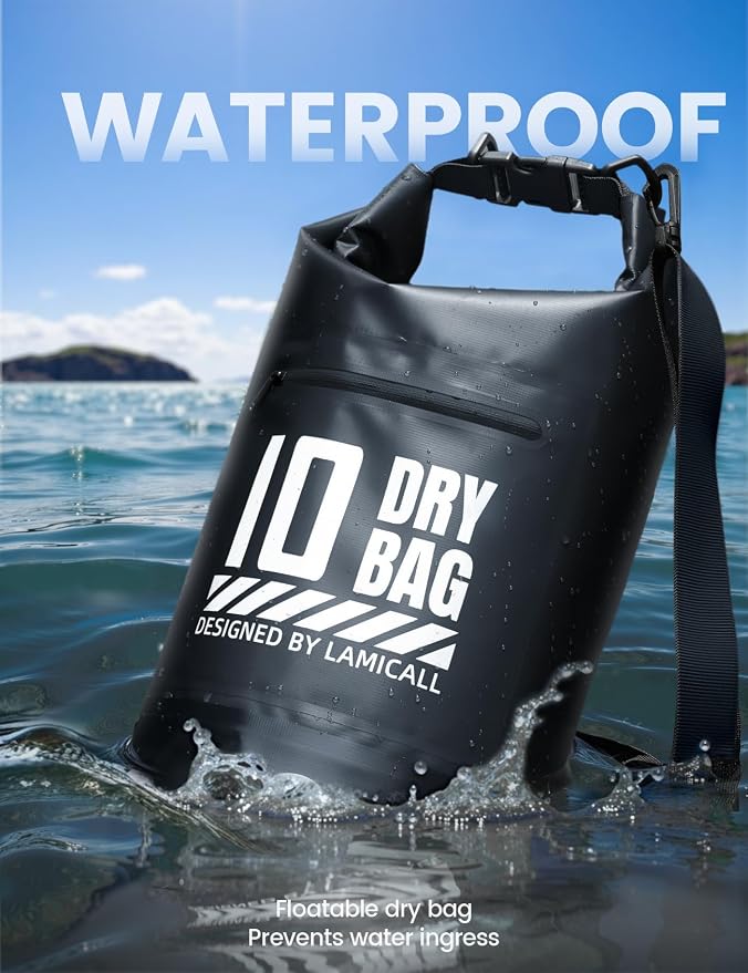 Lamicall Dry Bag Waterproof Backpack - 5L/10L/20L/30L/40L Roll Top Waterproof - Image 3