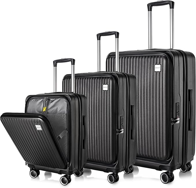 Luggage Sets 3 Piece, ABS Lightweight 20in/24in/28in Luggage, Expandable Carry by SONSENAI