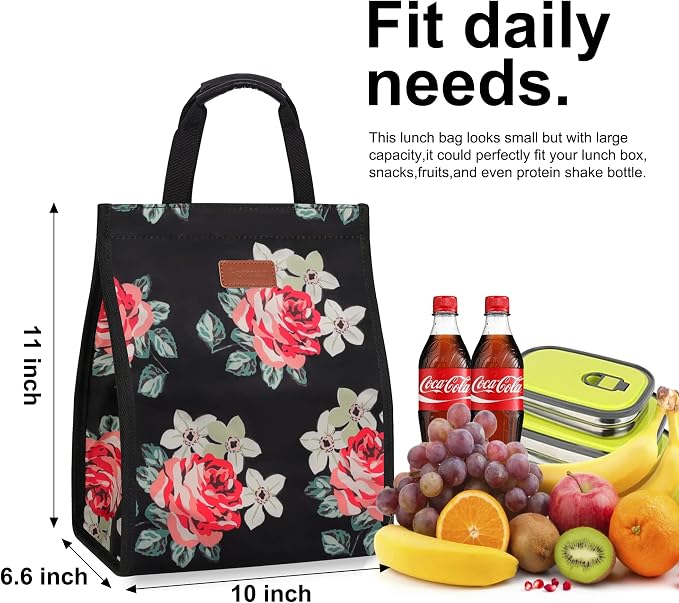 Lunch Bags for Women Insulated Reusable Lunch Tote - Image 2