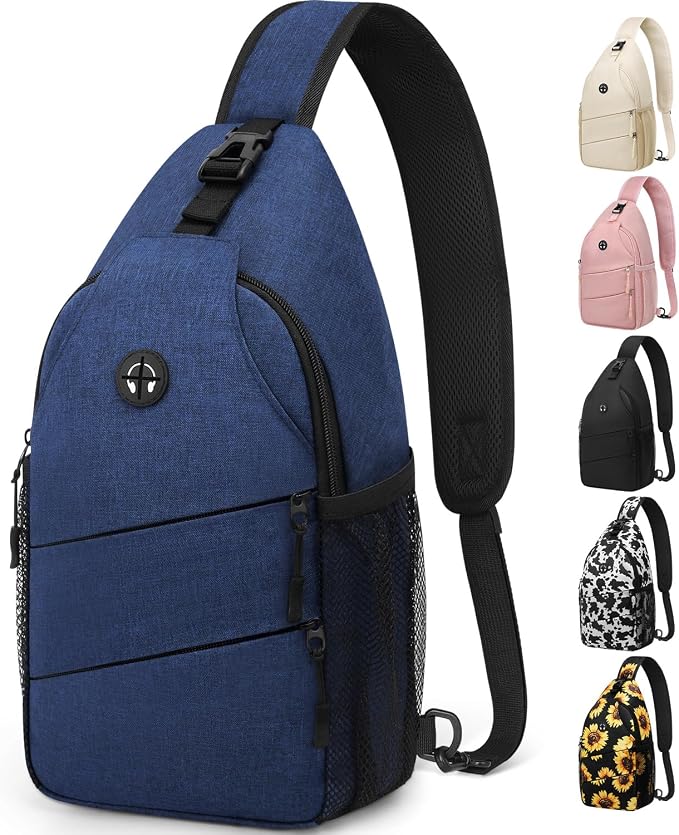 Crossbody Bags for Women Men Trendy Sling Bag Bakpack Casual Chest Bag by Pritent
