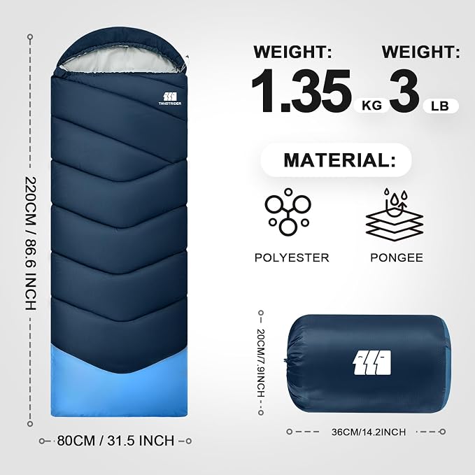 Sleeping Bags for Adults Cold Weather, Waterproof, Lightweight Sleeping Bag for - Image 2