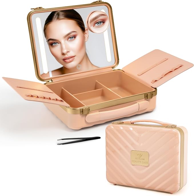 Travel Makeup Case with LED Mirror by NJGLAM