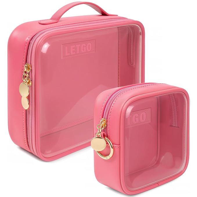2 Pack Clear Toiletry Bag, Portable Travel Makeup Pouch - Image 8