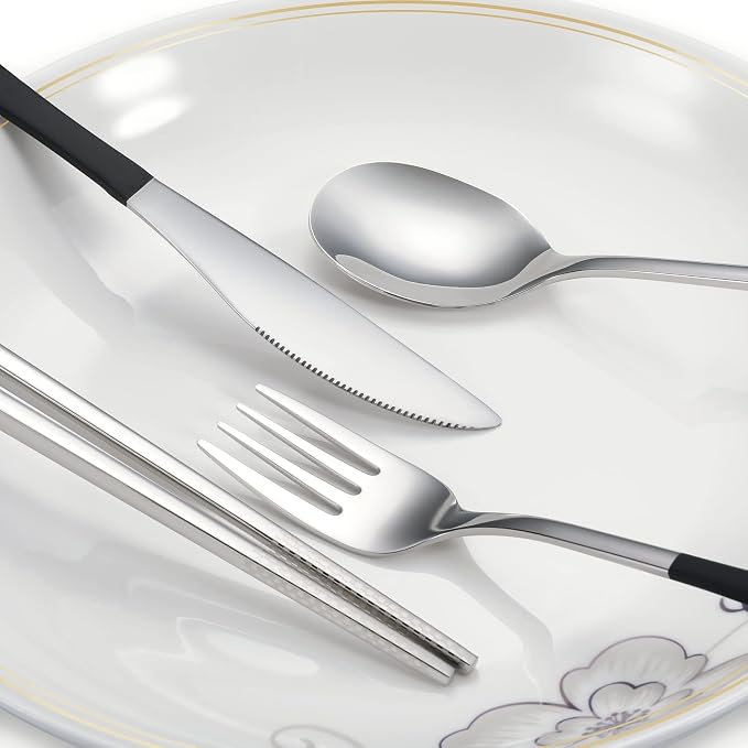 Travel cutlery set, 18/8 stainless steel cutlery, Reusable utensils set - Image 4