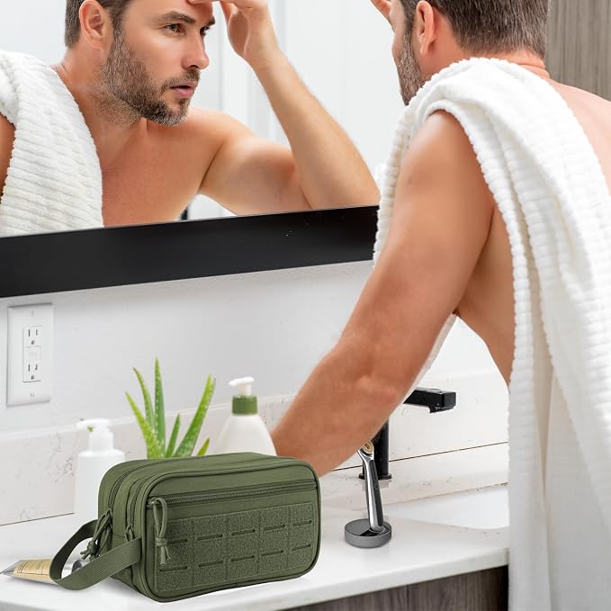 QT&QY Tactical Toiletry Bag For Men Hygiene Bag EDC Military Tool Molle Pouches - Image 6
