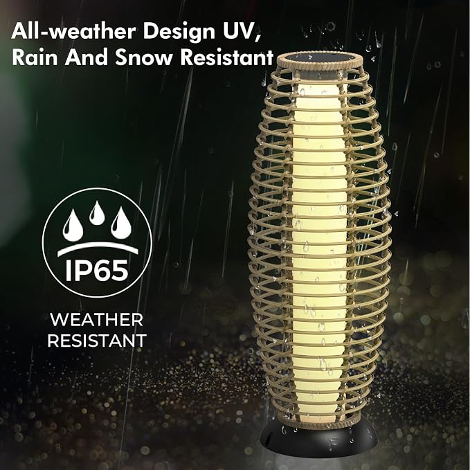 Grand patio Floor Lamp Outdoor Lamp Patio Lights Solar Powered Lantern - Image 6