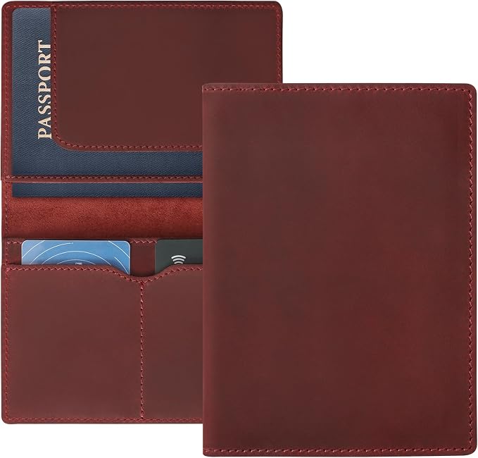 Jack&Chris Leather Passport Holder, Handmade Passport cover, Travel Wallet by JackChris