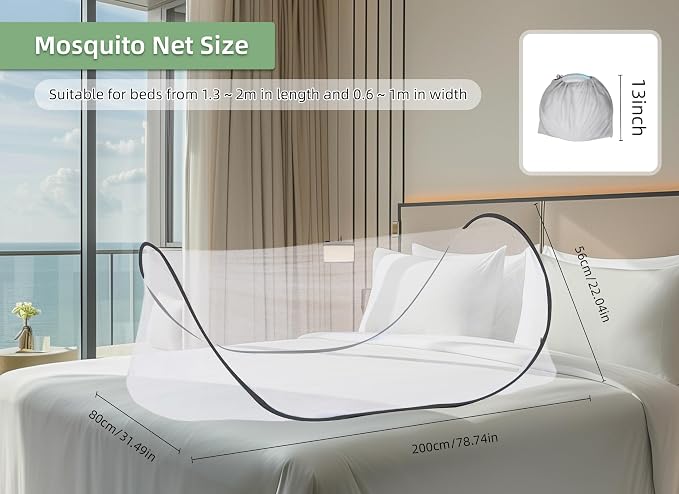 78 * 32 * 22 Inch Large Up Mosquito Tent, Portable Foldable Mosquito Net - Image 3
