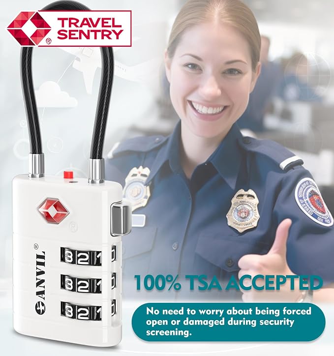 ANVIL TSA Approved Luggage Locks – High Security TSA008 Combination Travel Locks - Image 8