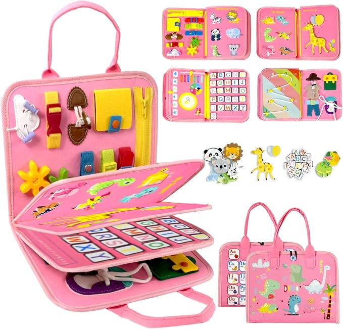 Qizfun Busy Board Book Montessori Toys by Qizfun
