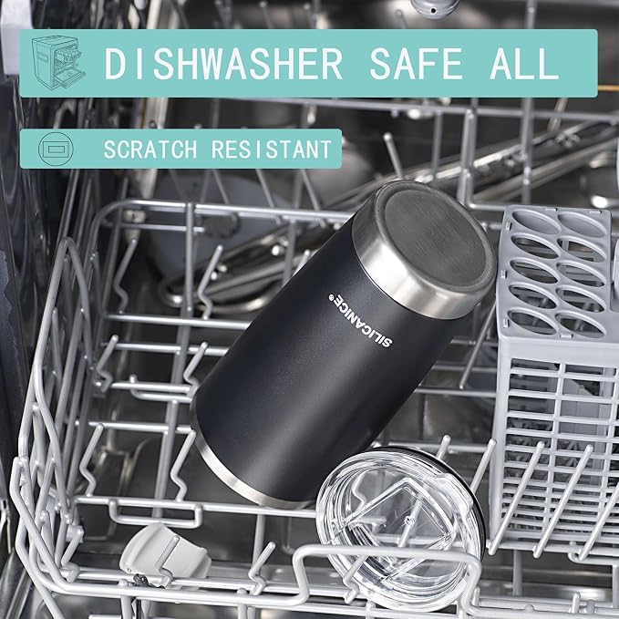 White 20 oz Stainless Steel Double Wall Vacuum Insulated Tumbler - Image 6