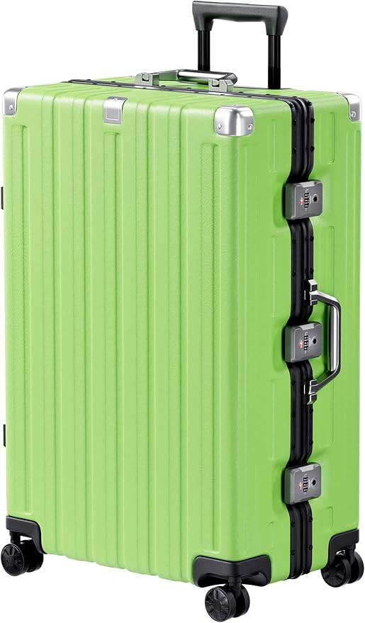 Krute Luggage 28 Inch Aluminum Frame Luggages TSA Lock No Zipper Checked by Krute