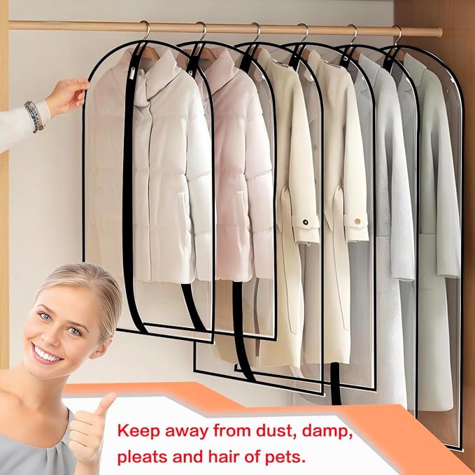 Garment Bags for Hanging Clothes Travel Clothing Suit Bags for Closet Storage - Image 5