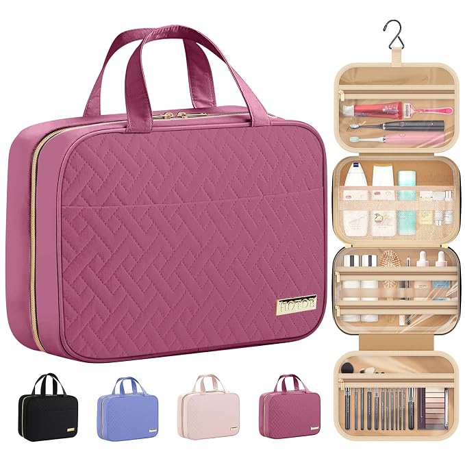 HOTOR Travel Toiletry Bag w/Hanging Hook by HOTOR