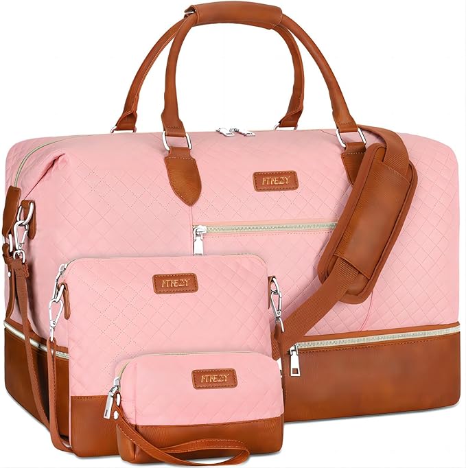 Weekender Bag for Women, Travel Duffel Bag Carry On Overnight Bag by ITIEZY