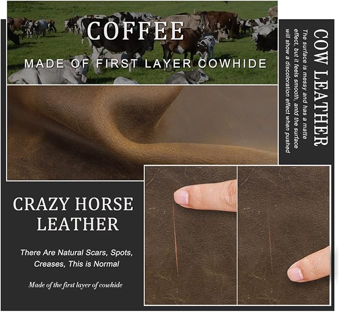 Top Grain Leather Text Custom Electronic Organizer Zipper Bag Tech Pouch - Image 9