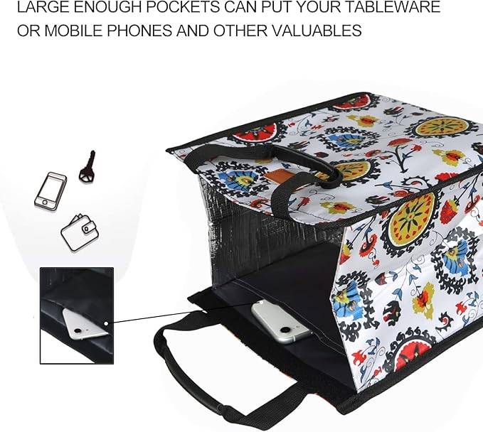 Lunch Bags for Women Insulated Reusable Lunch Tote - Image 6