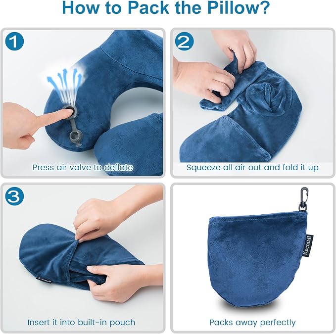 Inflatable Neck Pillow Airplane, Comfortable Inflatable Travel Neck Pillows - Image 7