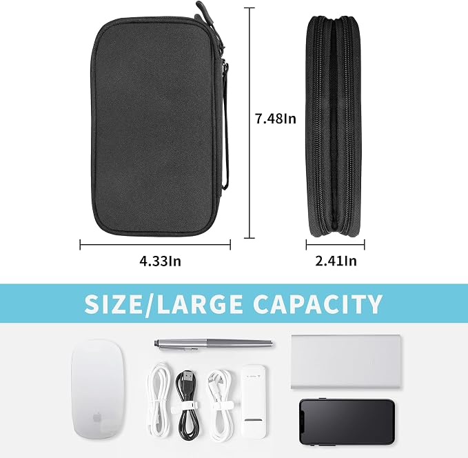 Electronics Travel Organizer, Portable Waterproof Electronic Travel Storage Bag - Image 3